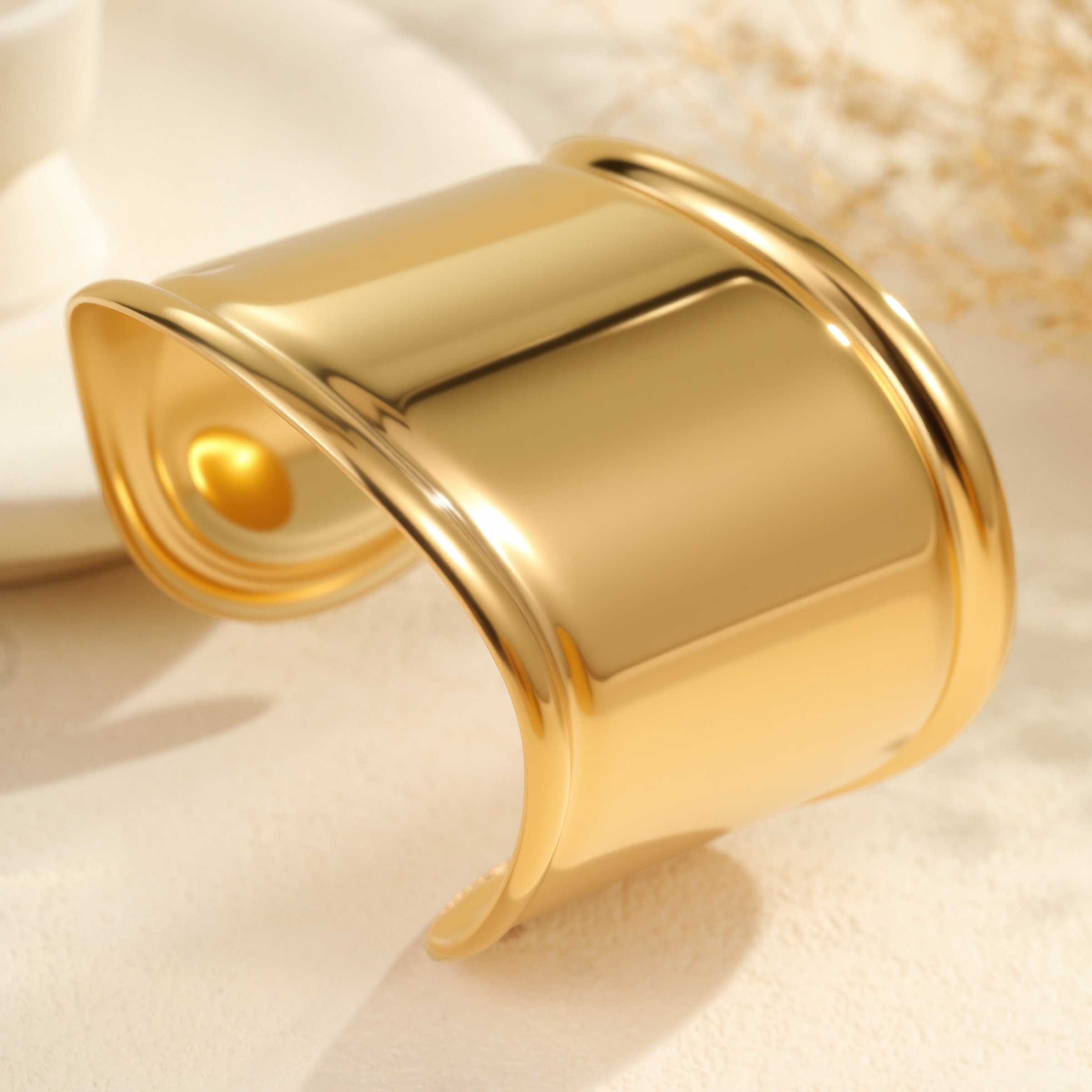 INS Fashion Exaggerated Wide Stainless Steel Bracelet Niche High-end Open Bracelet Titanium Steel Jewelry