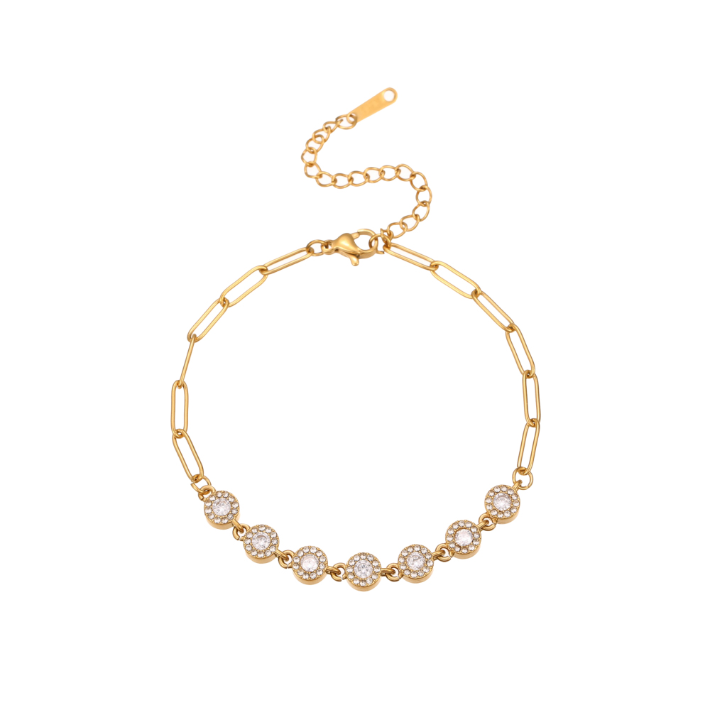 Fashion Stainless Steel Zircon Heart-Shaped Collarbone Chain Necklace Jewelry Set Luxurious Women's Accessories Suitable For Parties And Dates