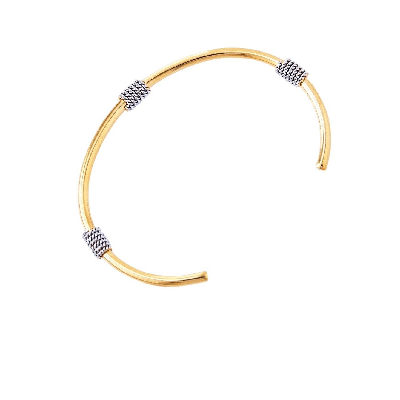 Fashionable Simple High-Grade Geometric Spiral Bracelet Women's Elegant Charm Stainless Steel 18K Gold Plated All-Match Wholesale