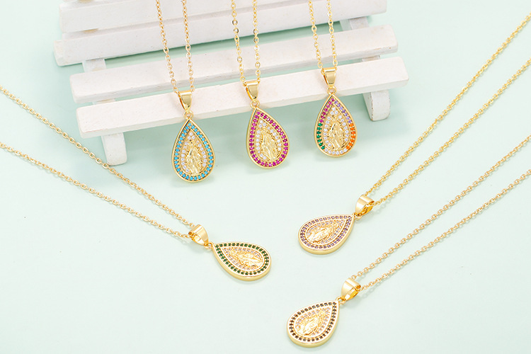 Wholesale Copper Gold-plated Jesus Pendant Necklace Nihaojewelry