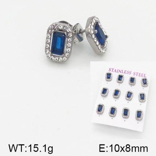INS New  Fashion Titanium Steel Square Stud Earrings 18K Gold Stainless Steel Love Element Earrings Niche Design High Earrings Women's Stud Earrings