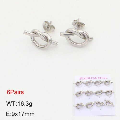 INS New  Fashion Titanium Steel Knot Stud Earrings 18K Golden Stainless Steal Earrings Niche Design High Earrings Women's Stud Earrings