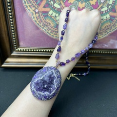 Purple Pendant with Chain