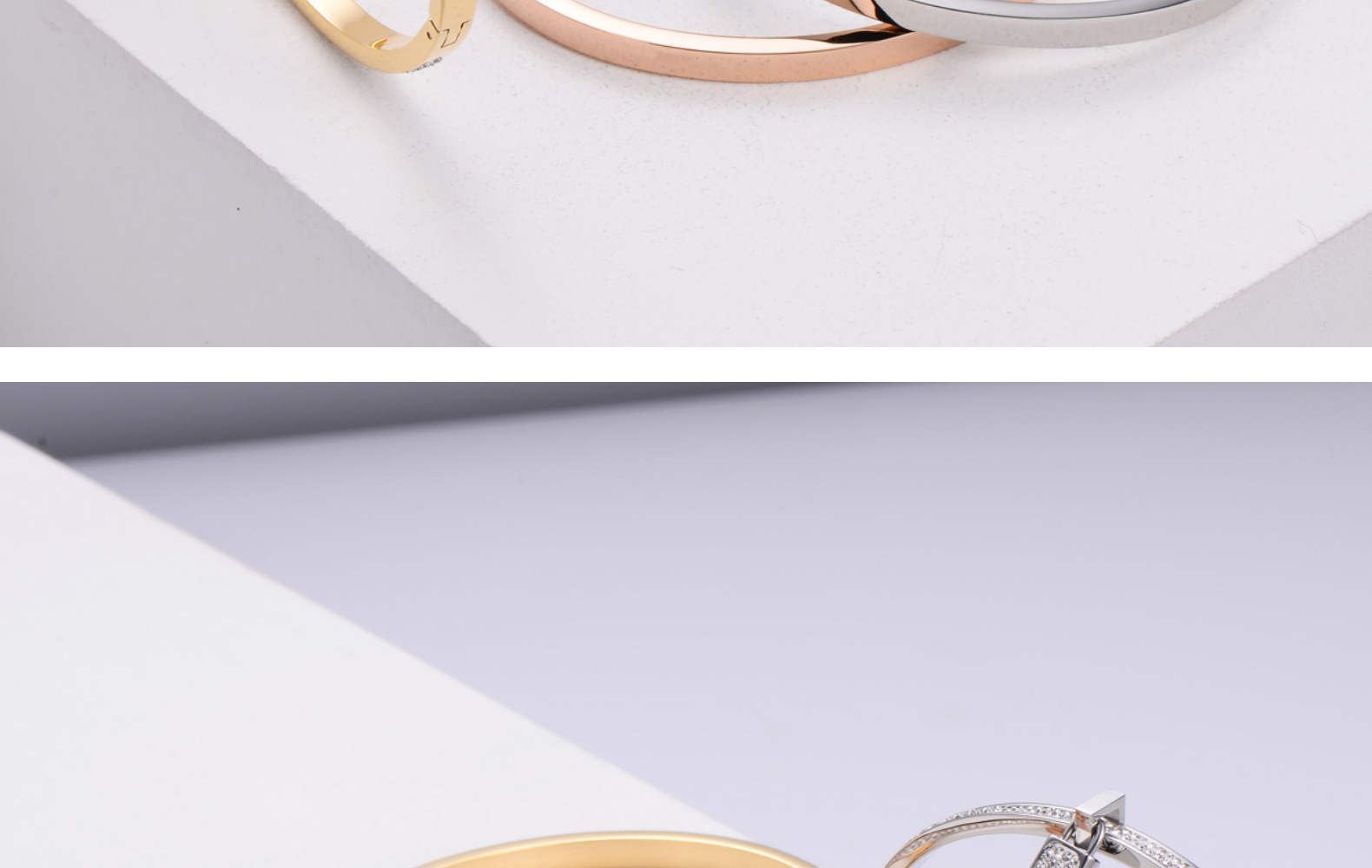 PVD Coated 18K Gold Plated U Shape 304 Stainless Steel Waterproof Non Tarnish