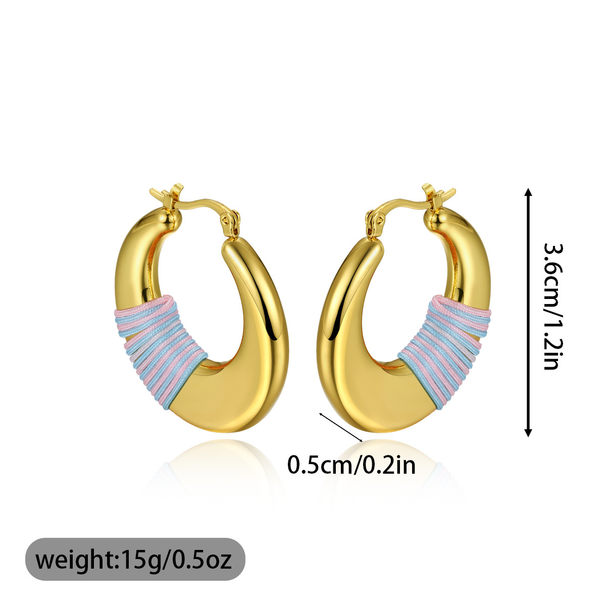 New Design U-Shape Stainless Steel Earrings Women's Personality Luxury Simple Woven Style Dangle Jewelry Accessories