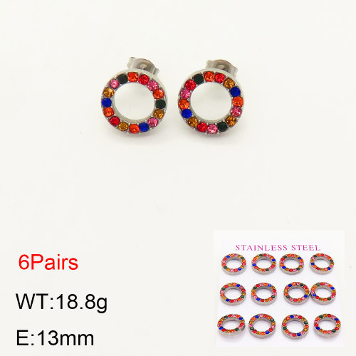 INS New  Fashion Titanium Steel Round Studs 18K Gold Stainless Steel Shiny Love Element Earrings Unique Niche Design Limited Edition Earrings