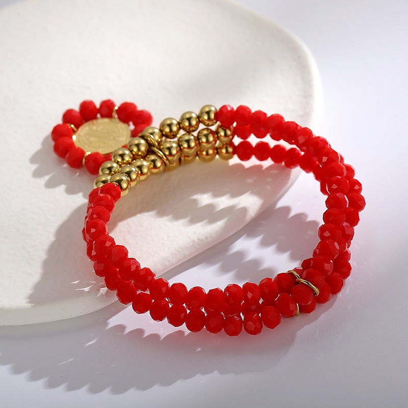 PVD Coated 18K Gold Plated Geometric Titanium Steel Fashion Waterproof Non Tarnish 304 Stainless Steel Bracelets