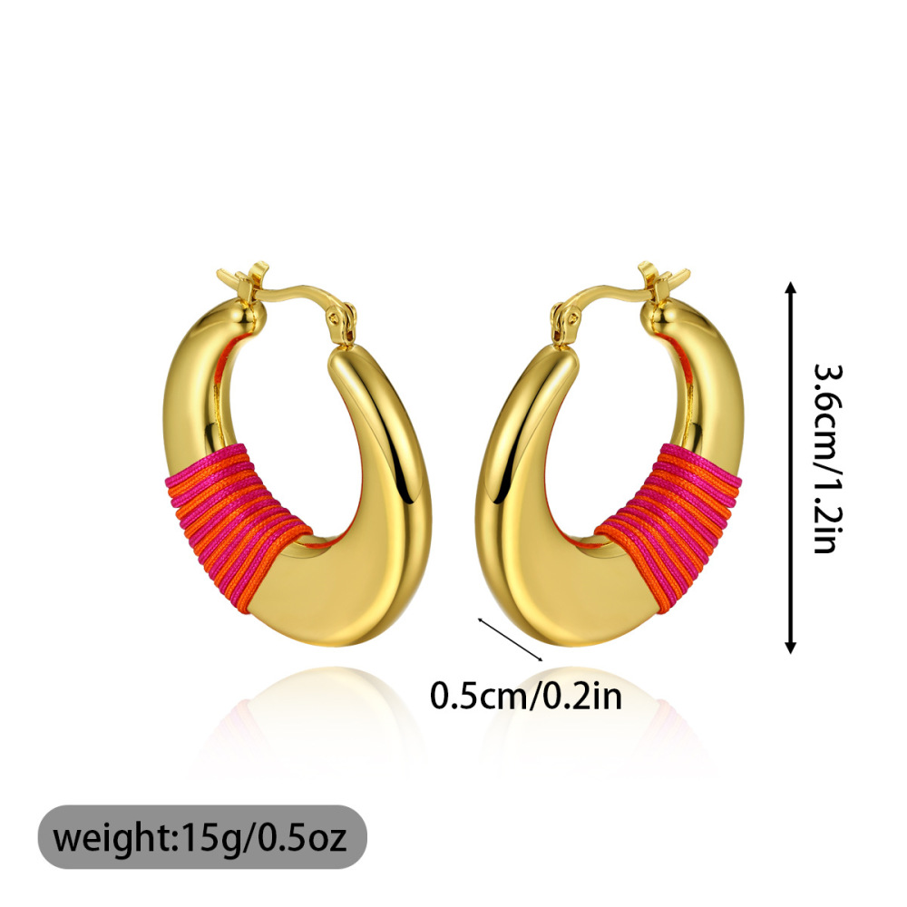 New Design U-Shape Stainless Steel Earrings Women's Personality Luxury Simple Woven Style Dangle Jewelry Accessories