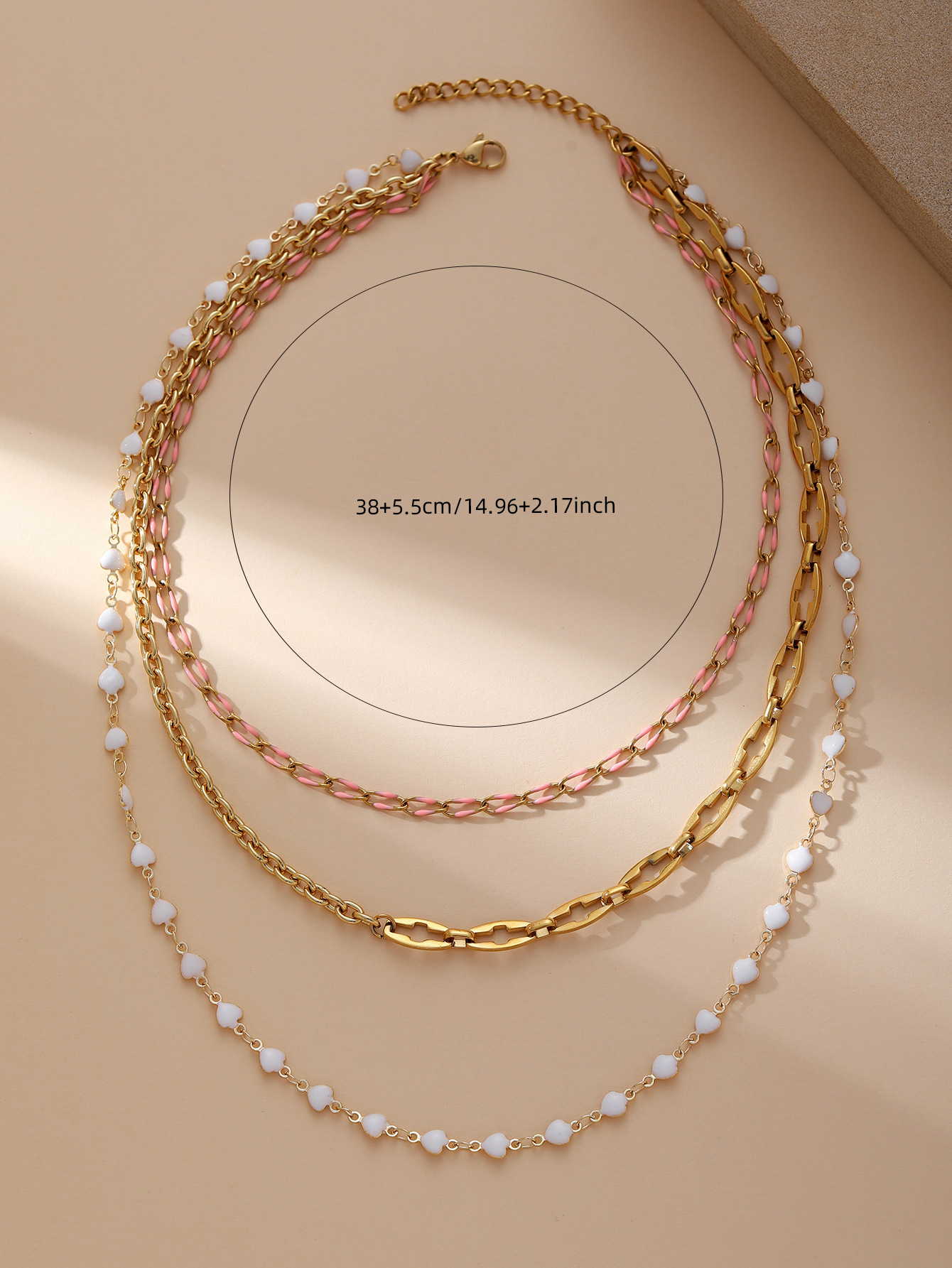 Hot Style Holiday Bohemian Style Clavicle Necklace High-End Temperament Stainless Steel Gold-Plated Color-Preserving Necklace