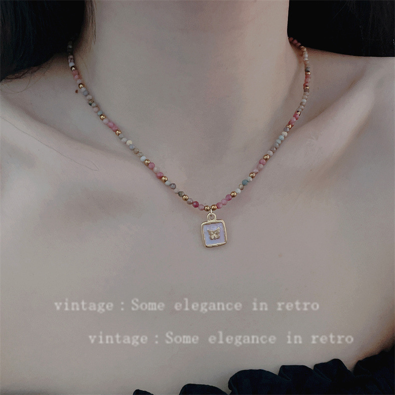 1 Piece 201 Stainless Steel Multicolor Stone Splicing Metal Chain Unisex Couple Bracelet Suitable For Couples, Best Friends, Parties, Gatherings, Vacations Jewelry Accessories