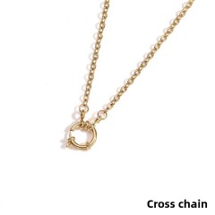 Gold : Cross Necklace 3.2m*50cm/Weight 8g