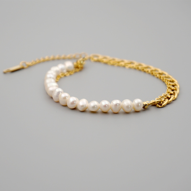 Titanium Steel Pearl Bracelet For Women Simple Summer Friend Bracelet Anklet Jewelry Accessories