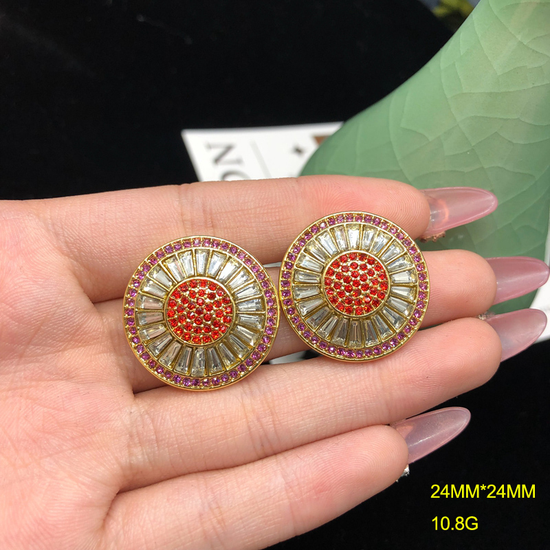 1 Pair Vintage Style Simple Style Classic Style Round Inlay Copper Zircon Ear Studs