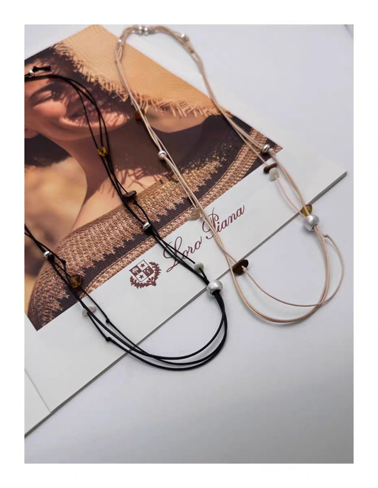 Special-Interest Design Natural Stone Beaded Hand-Woven High-Grade Pendant Necklace Accessories Women's Fashion Accessories Jewellery