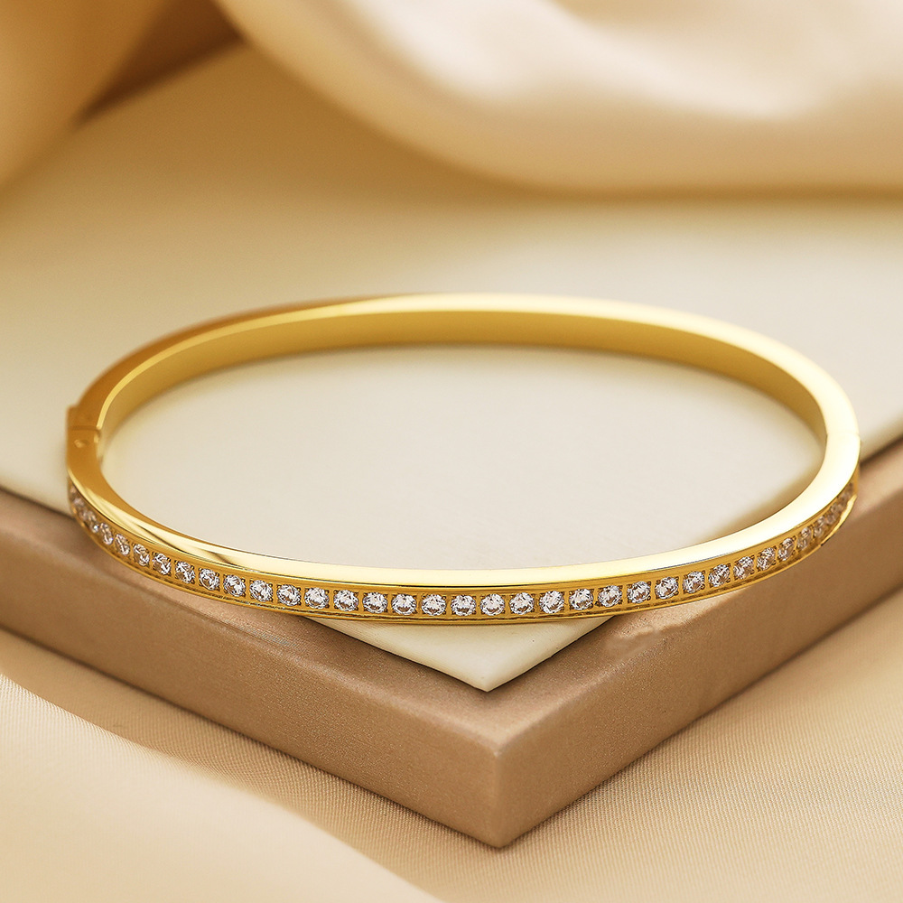 Titanium Steel Bracelet With Diamonds Girl Holiday Gift Starry Sky Feeling Women's Jewelry Accessories