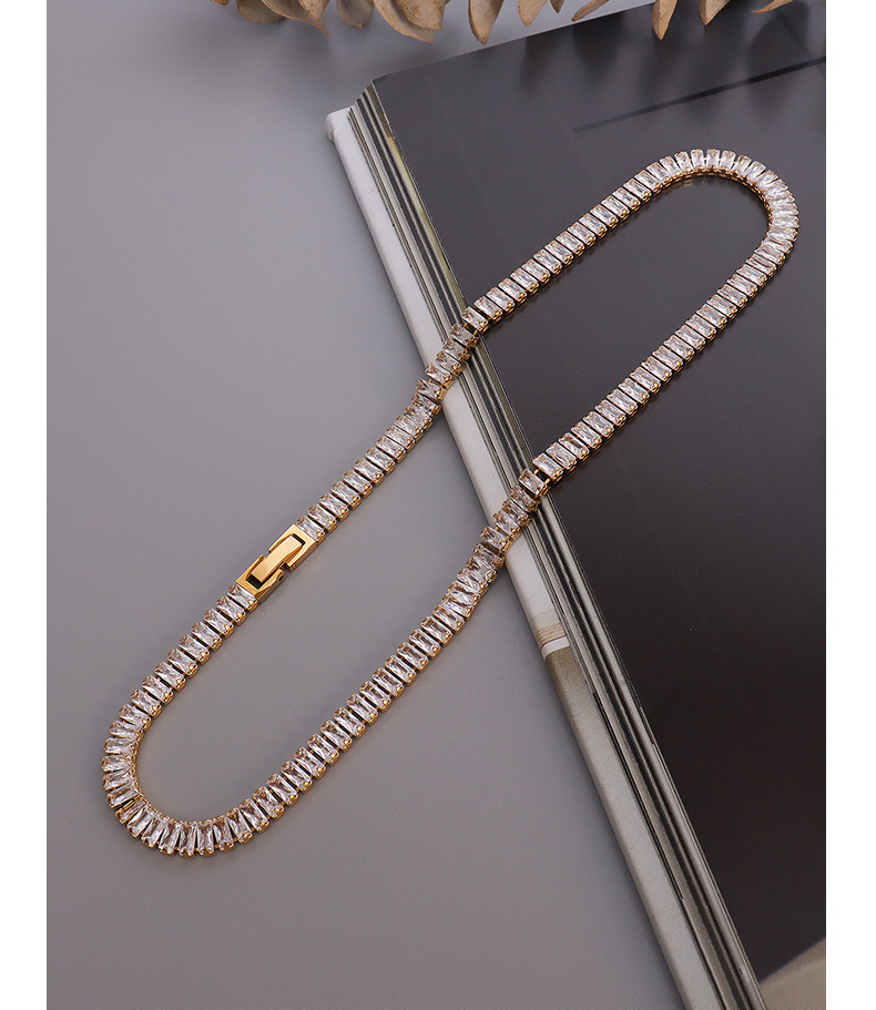 PVD Coated Real Gold Plated 18K Gold Square 304 Stainless Steel Fashion Waterproof Non Tarnish 304 Stainless Steel Choker