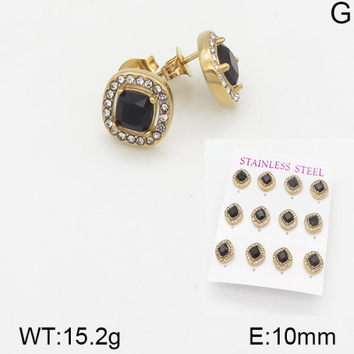 INS New  Fashion Titanium Steel Round Studs Women's 18K Gold Stainless Steel Lovely Element Earrings Earrings Niche Design High Earrings
