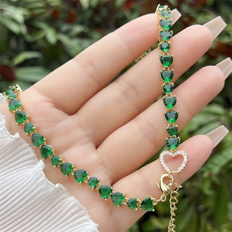 18K Gold Plated Multi-style Heart Zircon Necklace Classic Simple Daily Wear Gift Copper Pendant Lobster Clasp