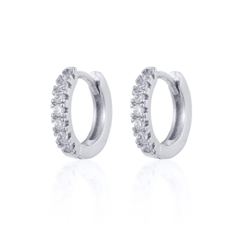 Butterfly Stud Earrings And Hoop Earrings Set For Women Zircon Jewelry Simple Ear Accessories