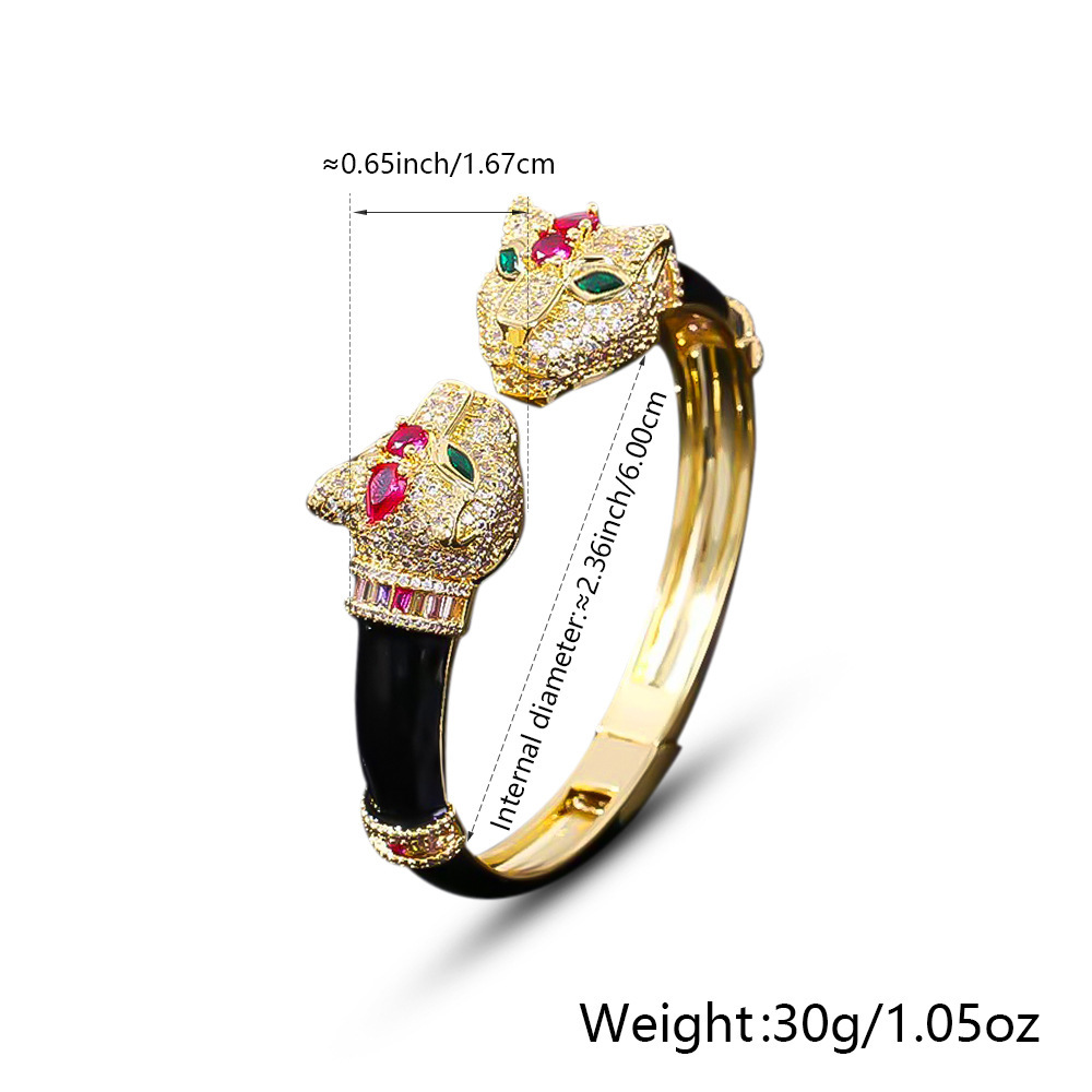 Wholesale Jewelry Vintage Style Classic Style Jaguar Copper Plating Bangle