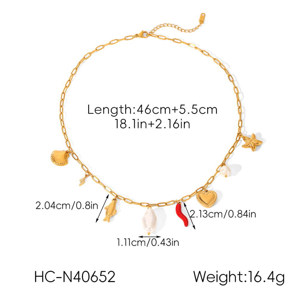 Bohemian Accessories Stainless Steel Necklace Light Luxury Niche DIY Jewelry Accessories Pendant Necklace Collarbone Chain