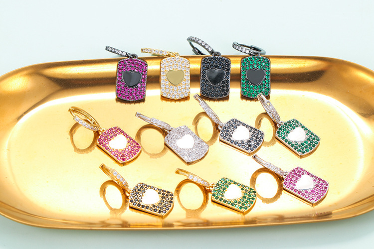 Fashion Multicolor Micro-inlaid Zircon Earrings Wholesale