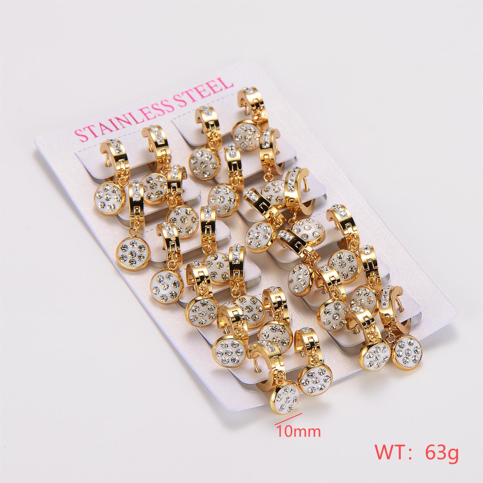 304 Stainless Steel Heart Shape Flower Butterfly Imitation Gold  Classic Style Commute Earrings