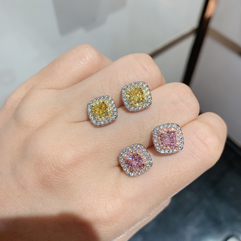 Glam Retro Square Copper Plating Inlay Zircon Women's Rings Bracelets Earrings