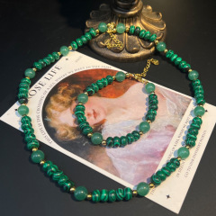 Malachite Bracelet + Necklace
