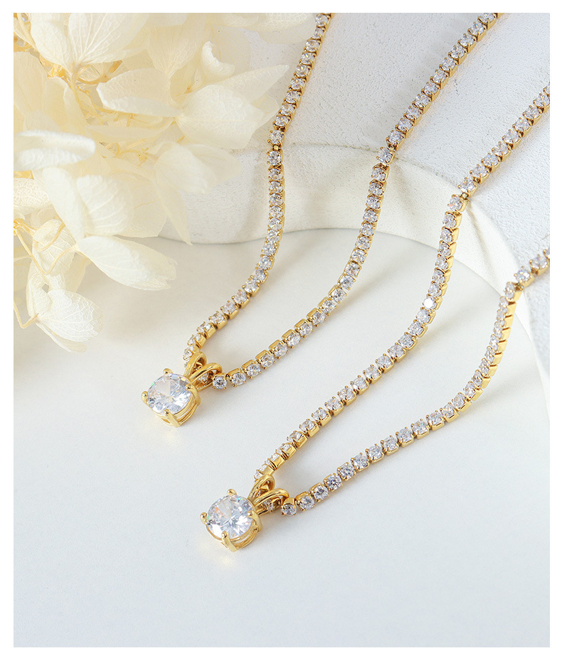 PVD Coated Real Gold Plated 18K Gold Geometric 304 Stainless Steel Fashion Waterproof Non Tarnish 304 Stainless Steel Necklace