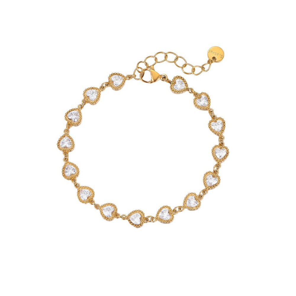 Zircon Series Luxury Stainless Steel Earrings Gold Plated 18K Elegant Geometric Pattern Women's Fashion Jewelry Accessories