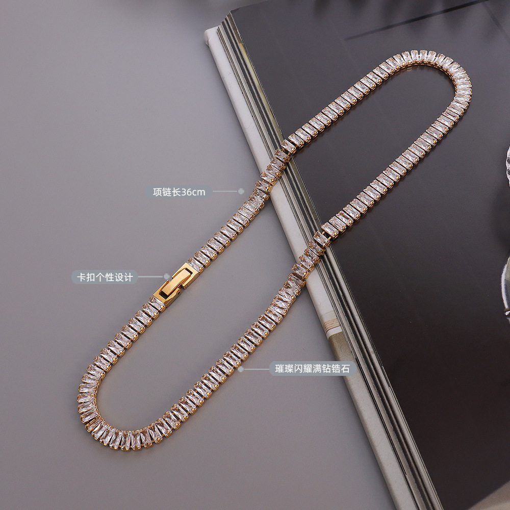 PVD Coated Real Gold Plated 18K Gold Printing 304 Stainless Steel Fashion Waterproof Non Tarnish 304 Stainless Steel Necklace