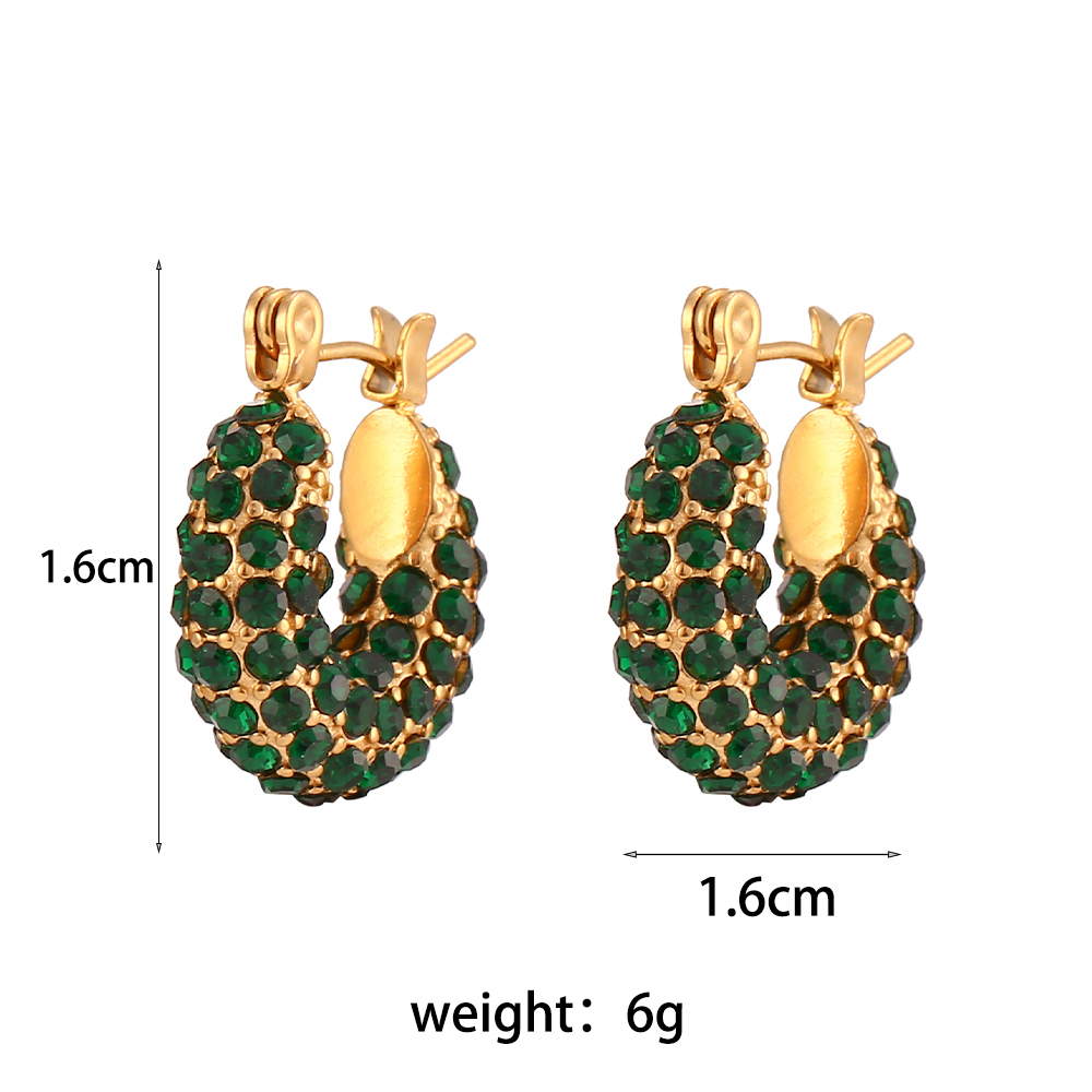 PVD Coated Real Gold Plated 18K Gold Geometric 304 Stainless Steel Fashion Waterproof Non Tarnish Earrings