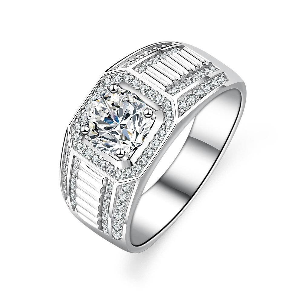 925 Sterling Silver Moissanite Zircon Heart Shape Rings