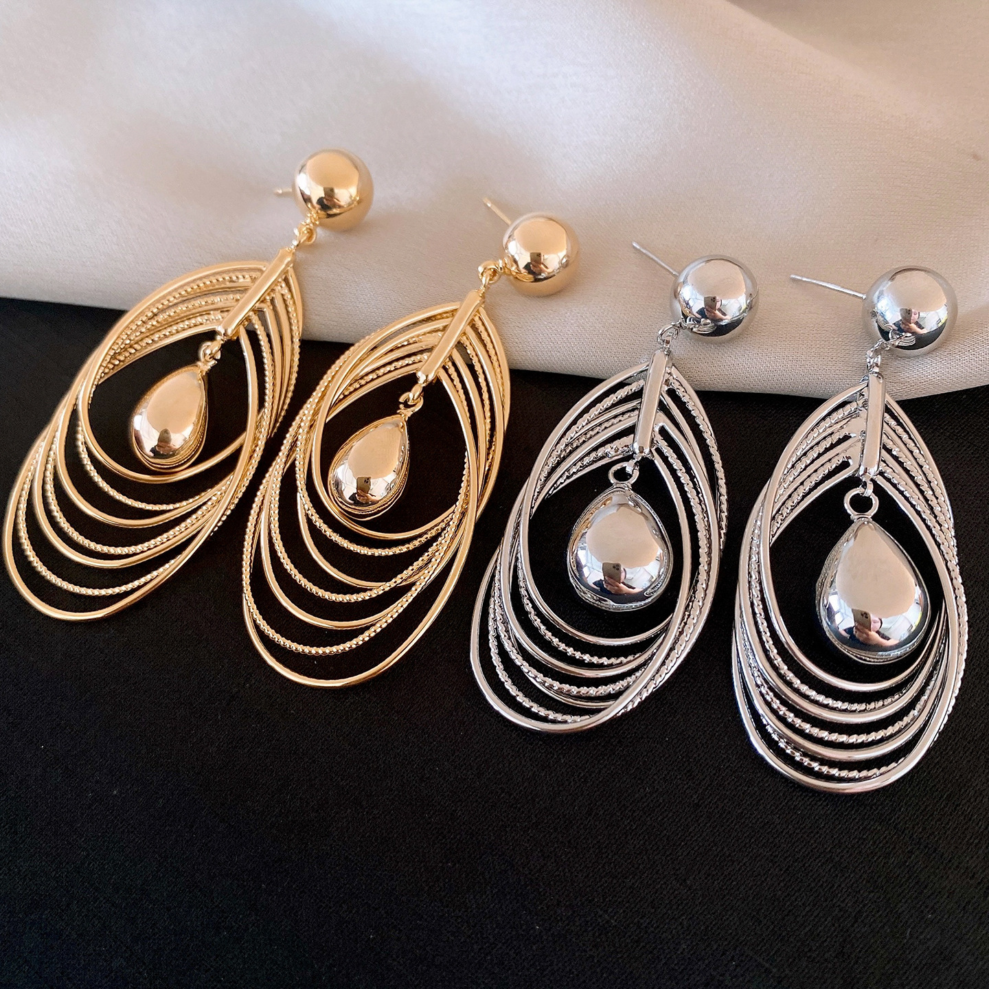 Copper Geometric Electroplating Imitation Gold  Simple Style Classic Style Drop Earrings