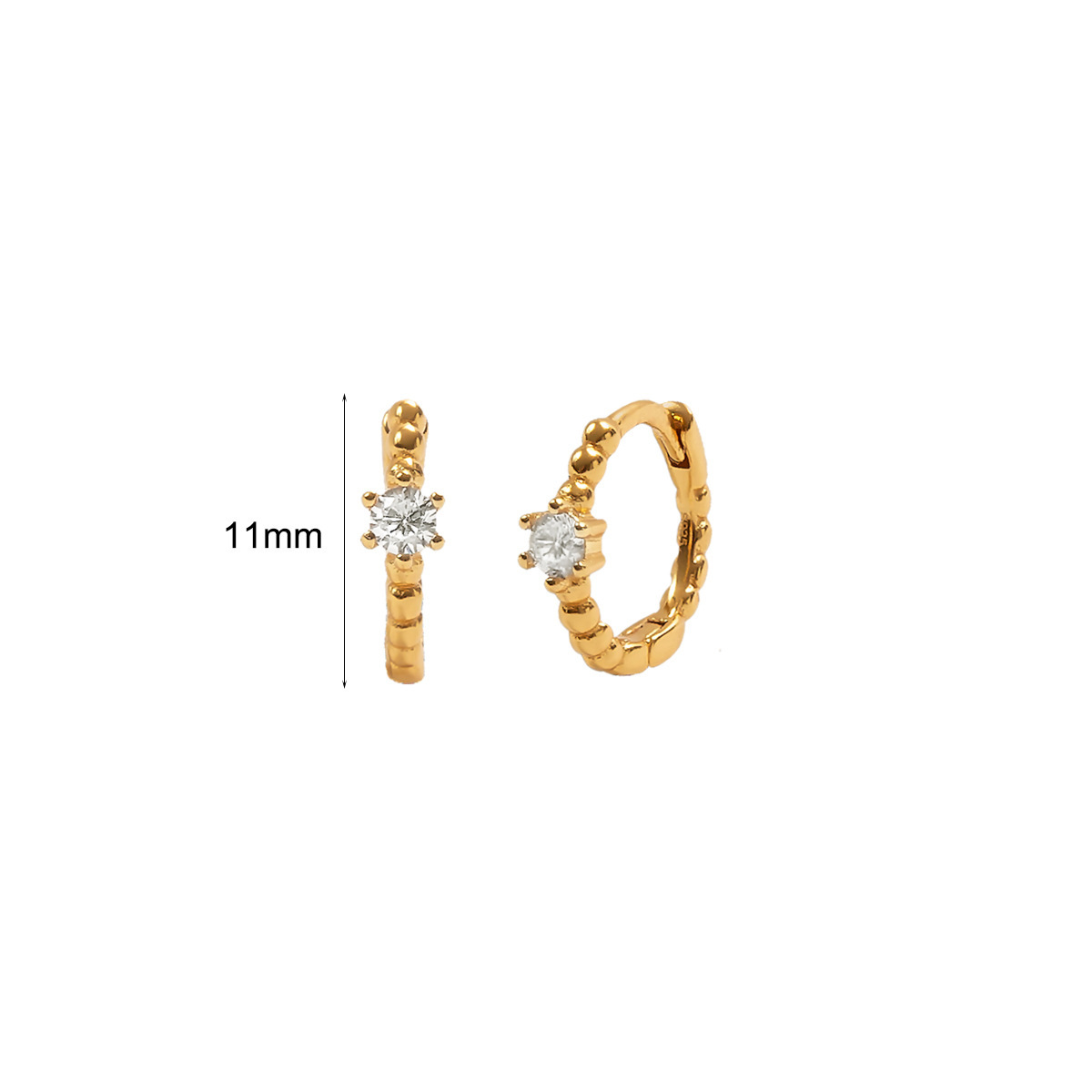 Zircon Earrings Set Ladies Minimalist Ear Bone And Ring Jewelry Accessories