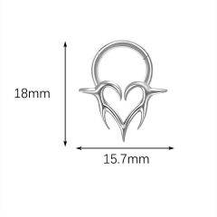 Nose Ring 46#Titanium Natural Color