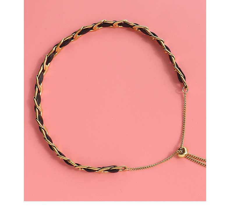 PVD Coated Real Gold Plated 18K Gold Geometric 304 Stainless Steel Fashion Waterproof Non Tarnish 304 Stainless Steel Necklace