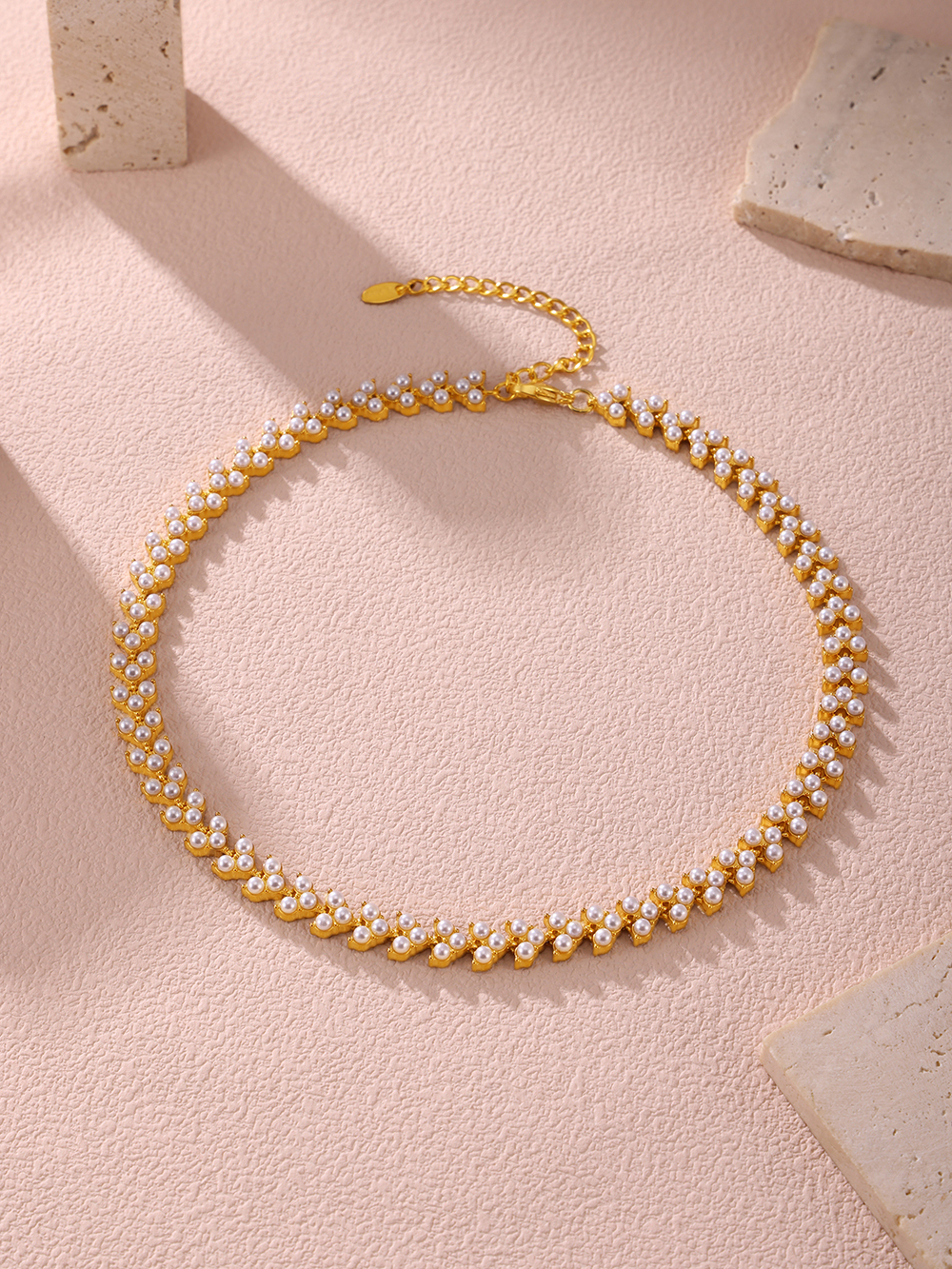 PVD Coated Real Gold Plated 18K Gold Geometric 304 Stainless Steel Vintage Style Classic Style Waterproof Non Tarnish 304 Stainless Steel Necklace