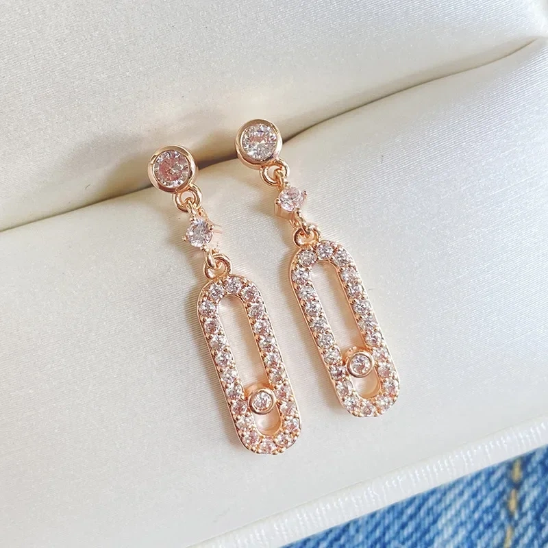 Classic Double Layer Geometric Necklace Earrings Ring Bracelet Set Luxury Fashion Jewelry Accessories For Women