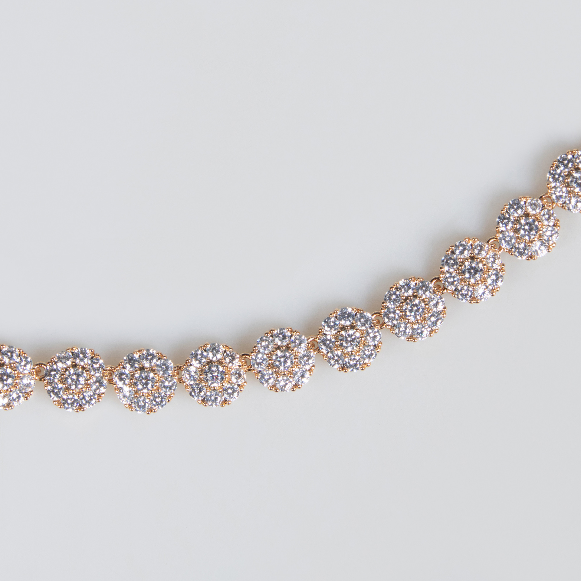 Elegant Zircon Hip Hop Necklace And Earring Set For Women Bridal Jewelry Simple European Style Luxury Alloy Copper Craft