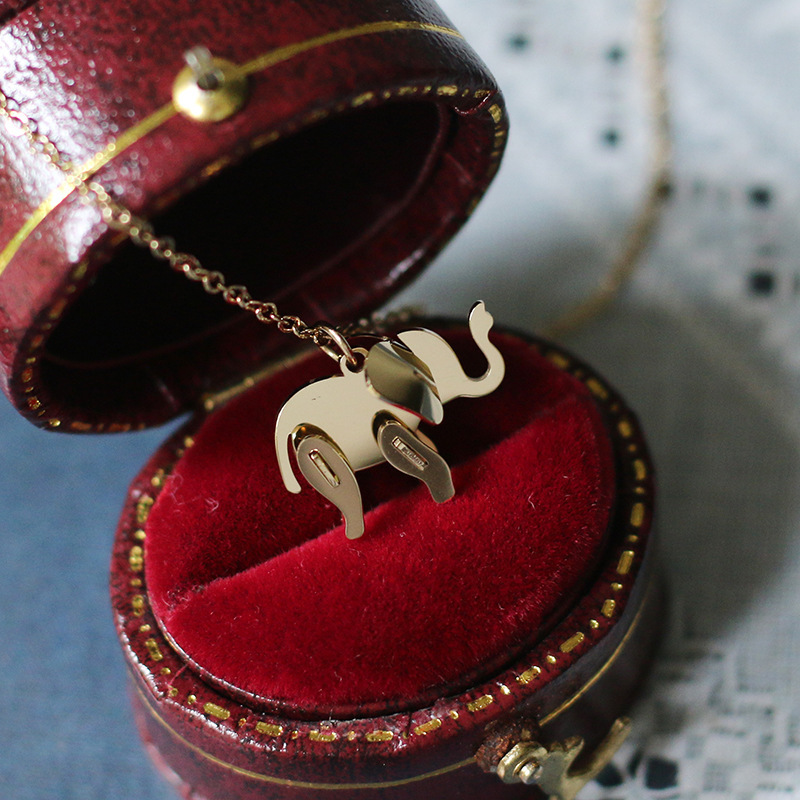 PVD Coated Real Gold Plated 18K Gold Animal 304 Stainless Steel Cartoon Style Waterproof Non Tarnish 304 Stainless Steel Necklace