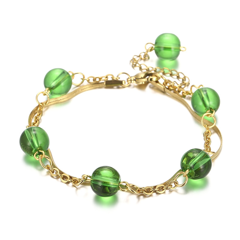 304 Stainless Steel Shell PVD Coated 18K Real Gold Plated Classic Style Waterproof Non Tarnish Patchwork Bracelets