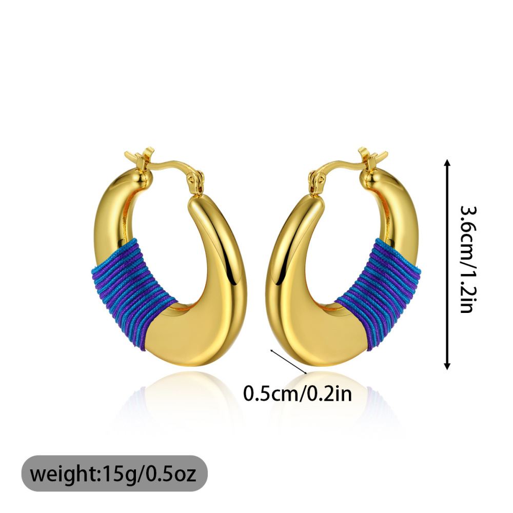 New Design U-Shape Stainless Steel Earrings Women's Personality Luxury Simple Woven Style Dangle Jewelry Accessories