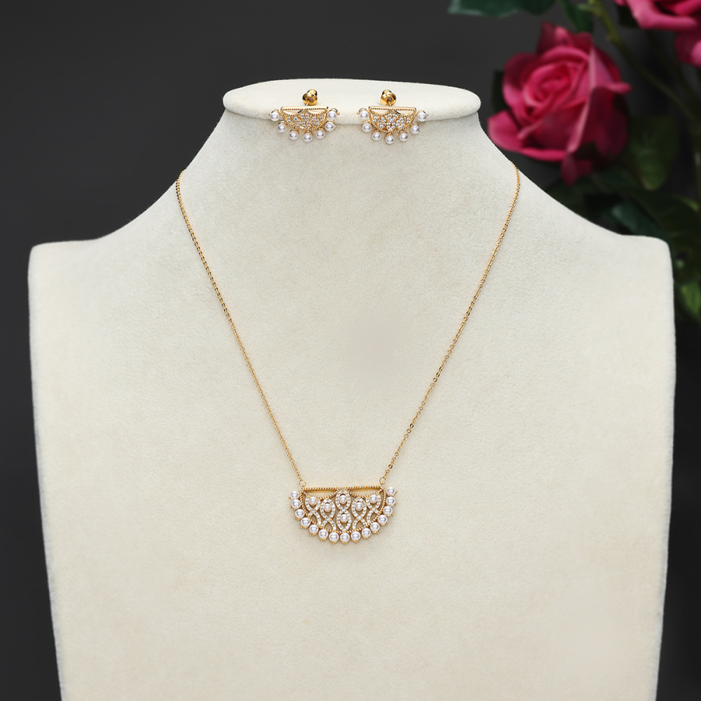 2-Piece Copper Inlaid Zircon Ramadan Festival Middle Eastern Hollow Pattern Ethnic Style Elegant Exquisite Women's Earrings Pendant Suitable For Holiday Party Banquet Jewelry Accessories