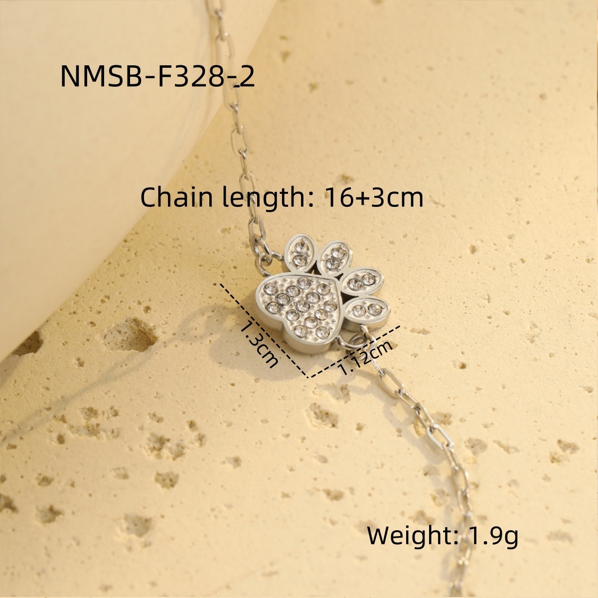 Style Personality Small Flower Dog Paw Cute Simple Titanium Steel 304 Stainless Steel Bracelet Non-Fading Design Sense Light Luxury Hand Jewelry Wholesale