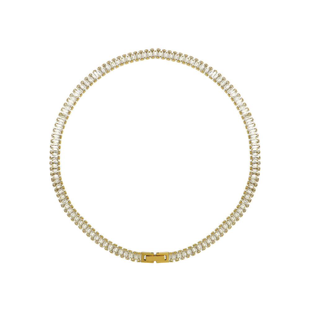 PVD Coated Real Gold Plated 18K Gold Printing 304 Stainless Steel Fashion Waterproof Non Tarnish 304 Stainless Steel Necklace