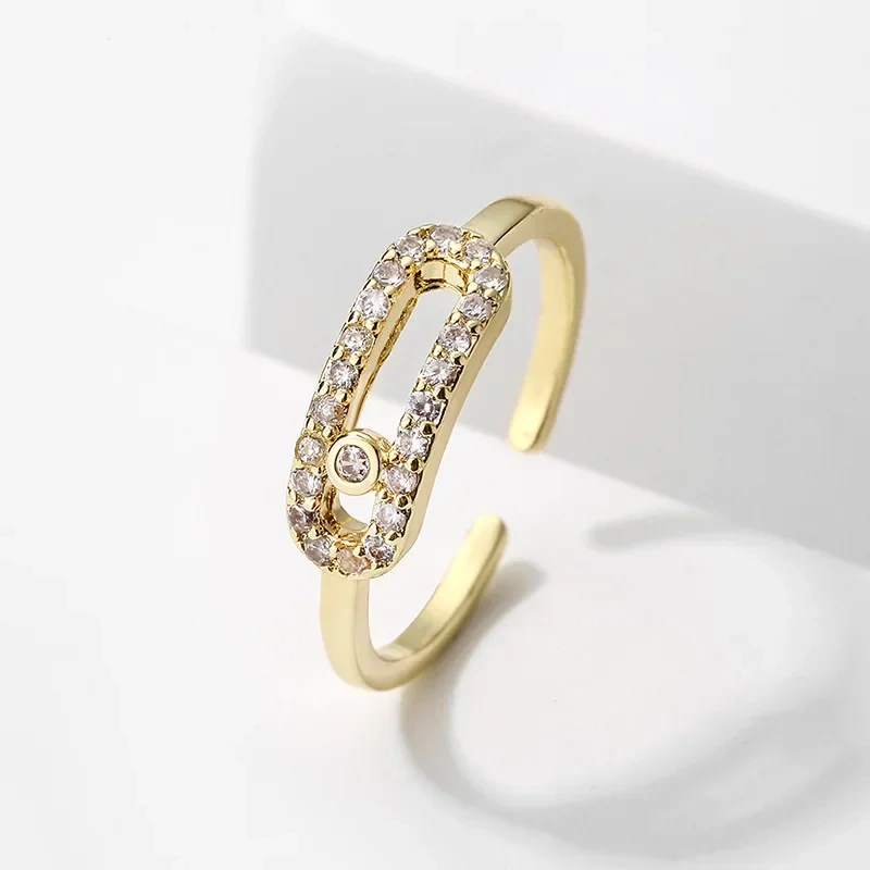 Classic Double Layer Geometric Necklace Earrings Ring Bracelet Set Luxury Fashion Jewelry Accessories For Women