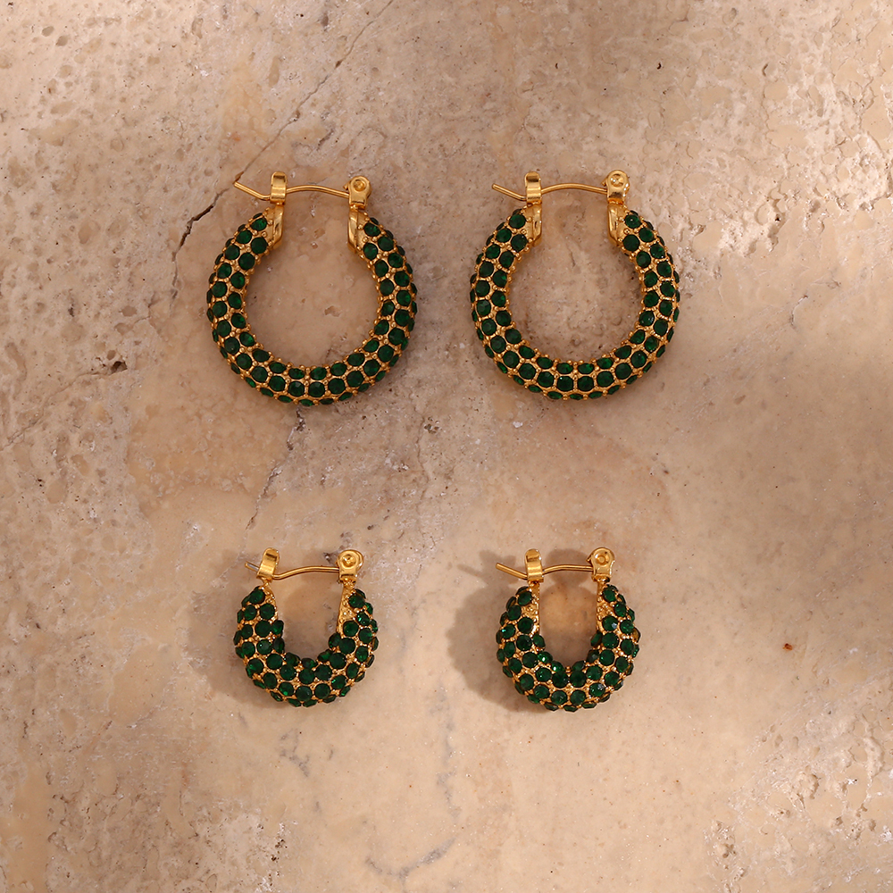 PVD Coated Real Gold Plated 18K Gold Geometric 304 Stainless Steel Fashion Waterproof Non Tarnish Earrings