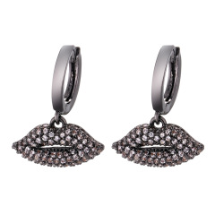 Black Gold White Zirconium-(Glossy Ring)